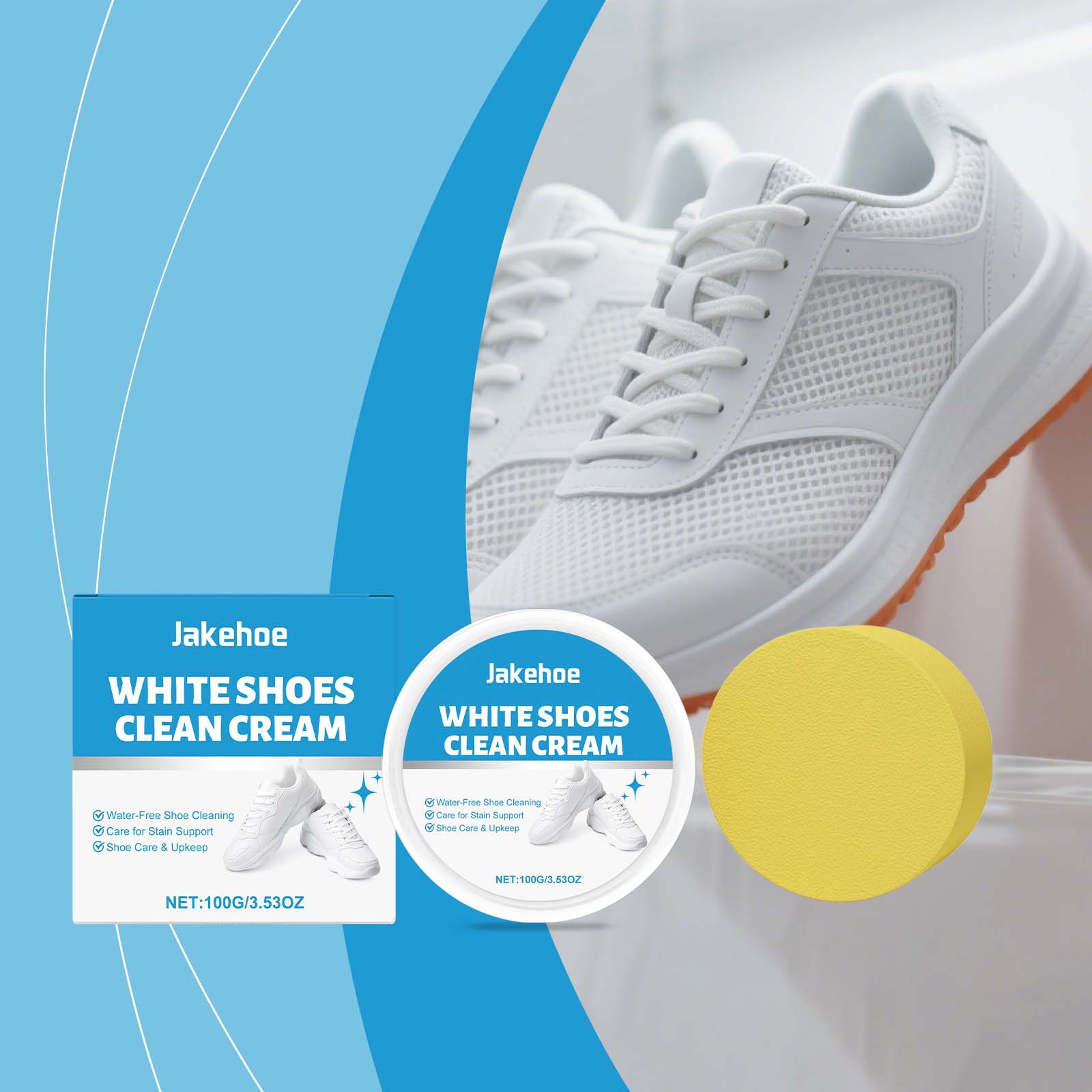 Sneaker Care Whitener - Krim Pembersih Sepatu Putih Penghilang Noda