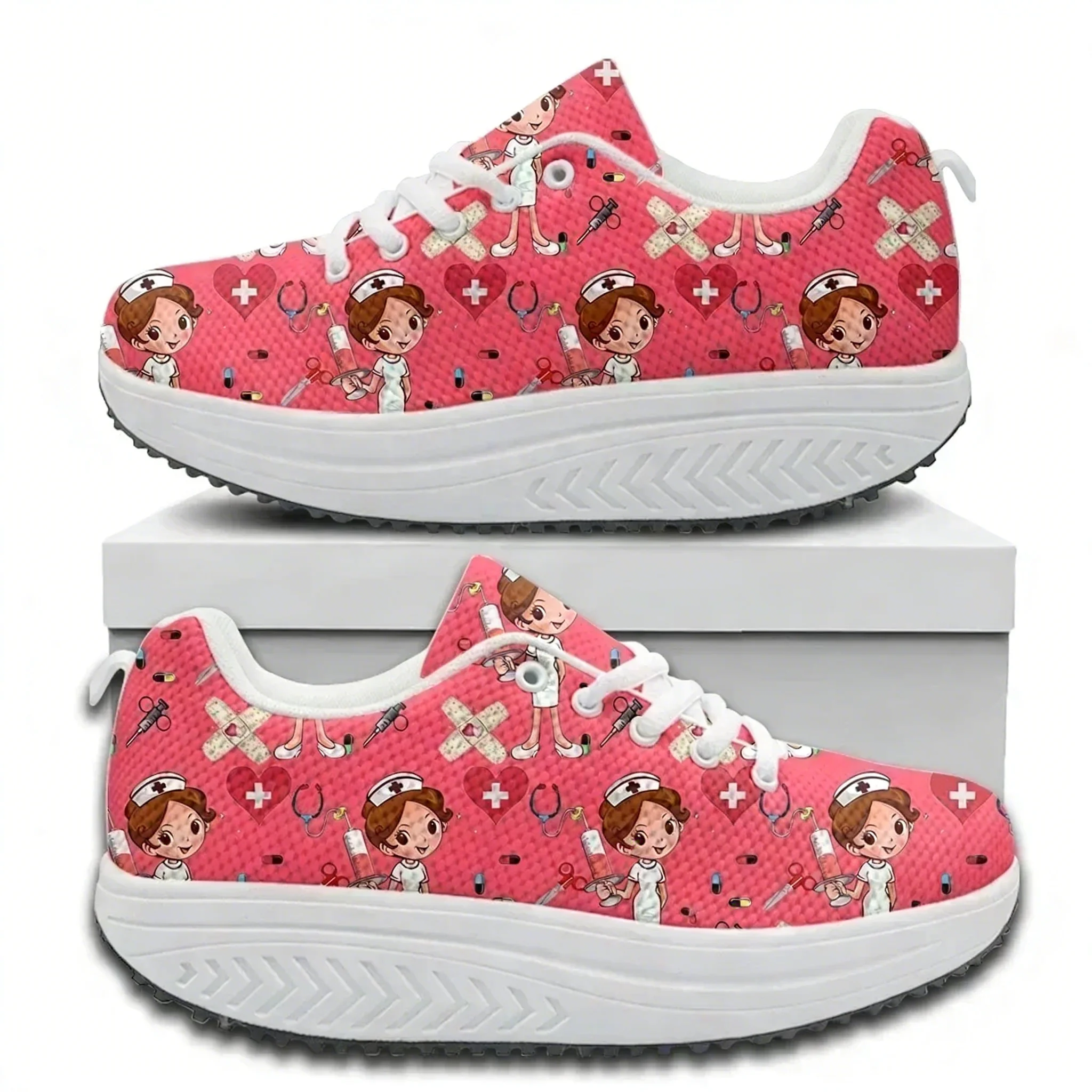 Sneakers Care - Sepatu Sneakers Platform Bertali Nyaman Motif