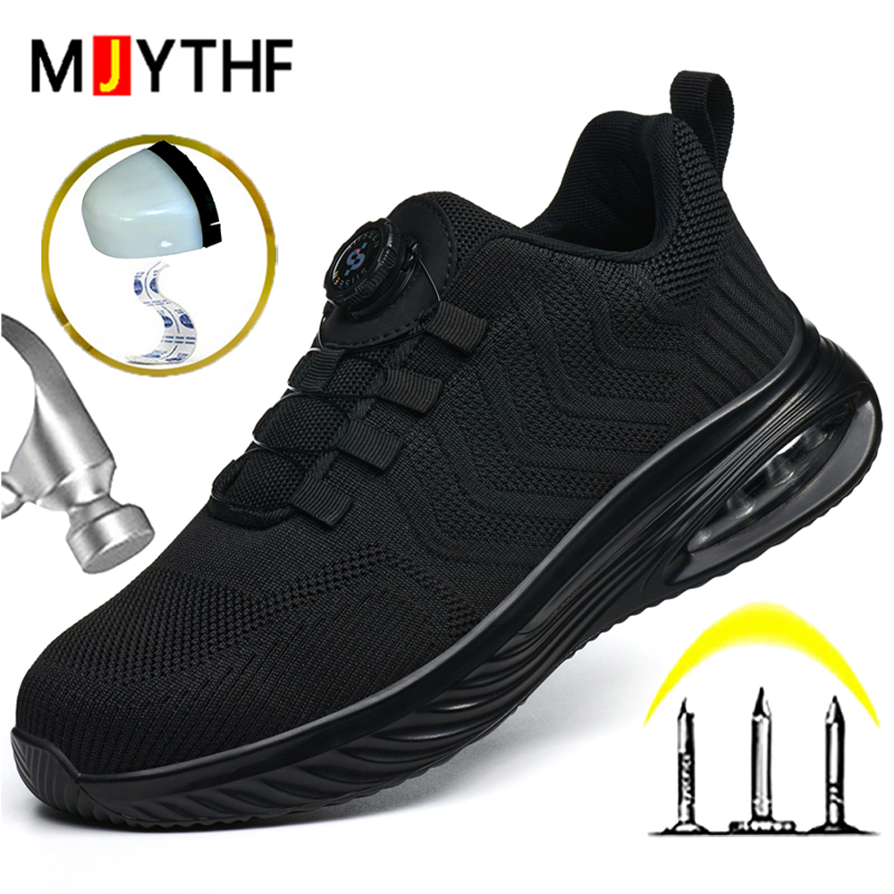 Sneakers Care - Sepatu Keselamatan Pria dengan Tombol Putar,