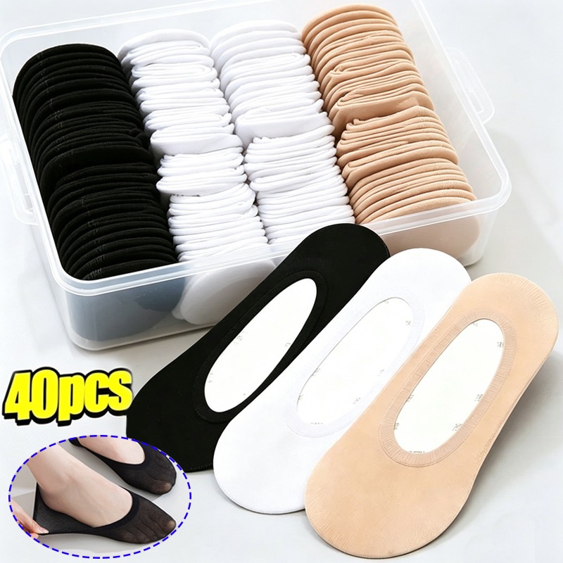 Heel Liner Grip - 20/40 pasang Kaos Kaki Anti Selip