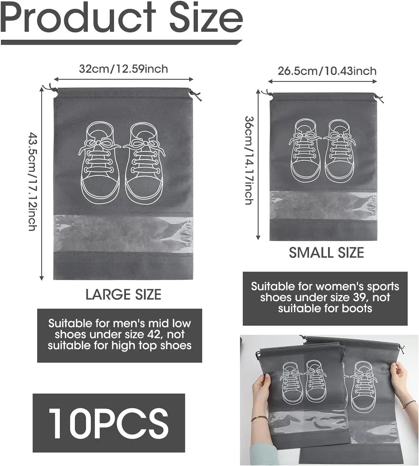 10 Buah Tas Penyimpanan Sepatu - Shoe Bag Dust ulasan dan harga