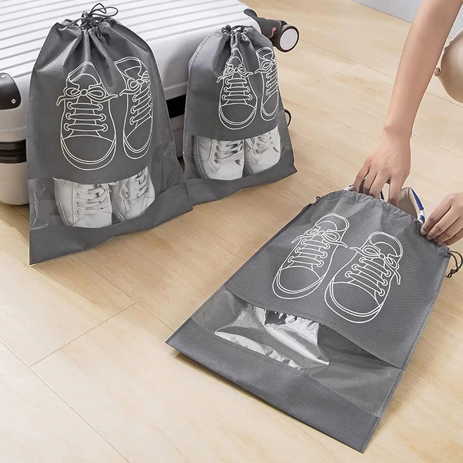 10 Buah Tas Penyimpanan Sepatu - Shoe Bag Dust ulasan dan harga